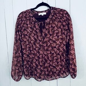LOFT Women's Floral Blouse